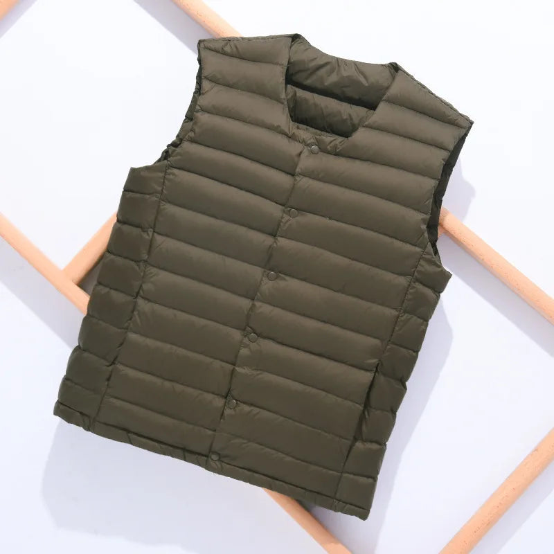 Ultralight down vest for men – Laurent-Army green-S-The Livary