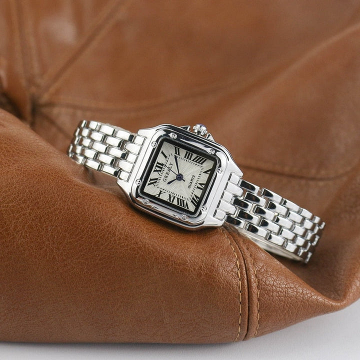 Stylish Square Women's Watch - Arlette-Silver-The Livary