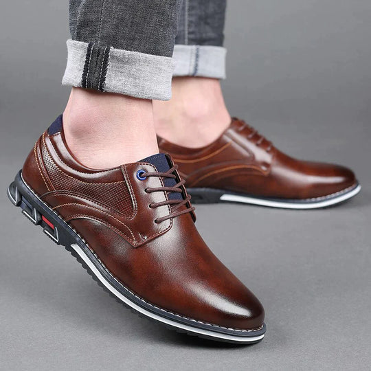Orthopaedic Leather Men's Shoes – Finn-Brown-7-The Livary