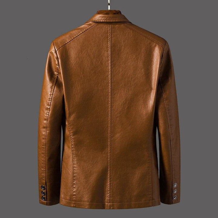 Men's Leather Blazer – Leonardo-Black-S-The Livary