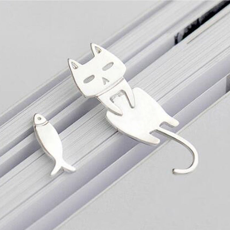 Silver Climbing Cat Earrings - Luna-The Livary