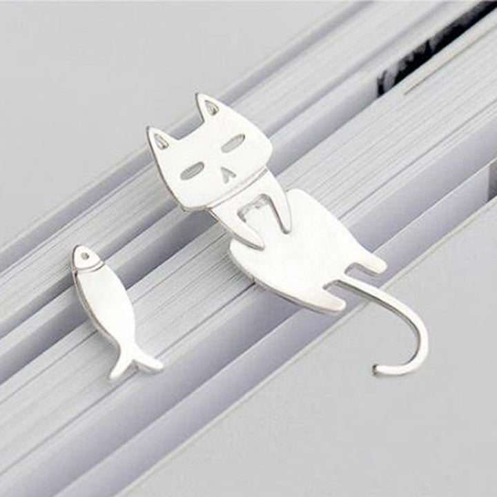 Silver Climbing Cat Earrings - Luna-The Livary