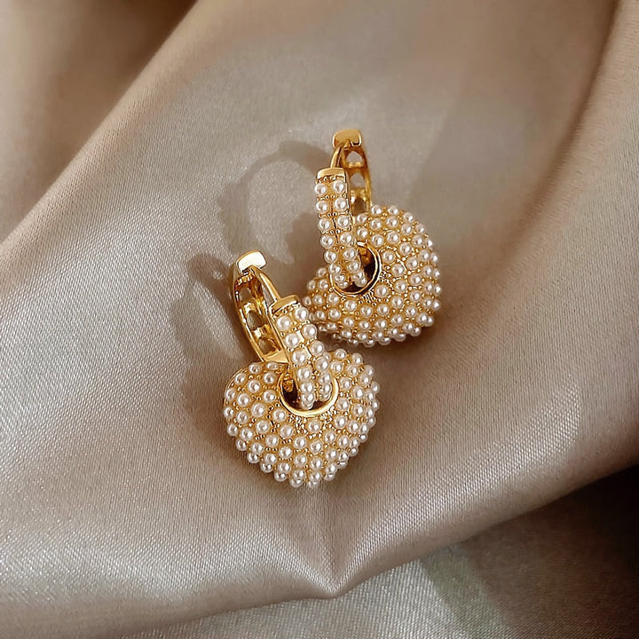 Stylish Gold Pearl Earrings for Women - Anne-The Livary