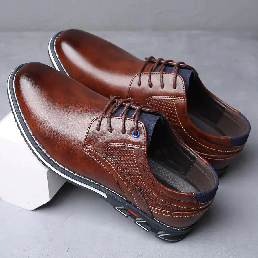 Orthopaedic Leather Men's Shoes – Finn-Brown-7-The Livary