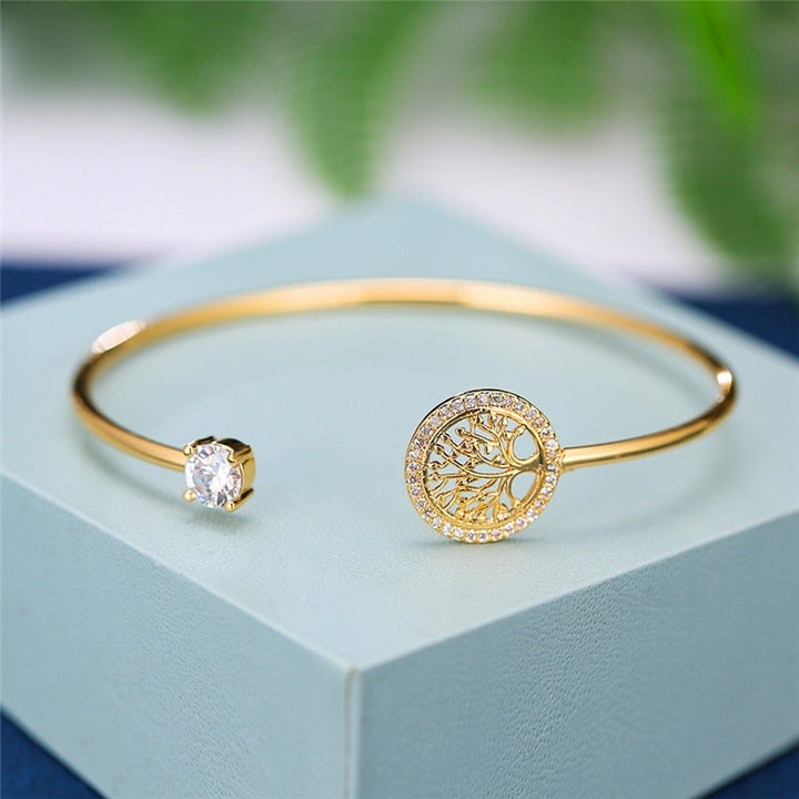 Adjustable Tree of Life Bracelet - Elowen-Silver-The Livary
