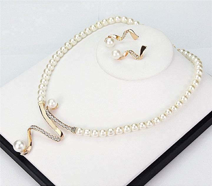 Natural Pearl Jewelry Set - Serena-The Livary
