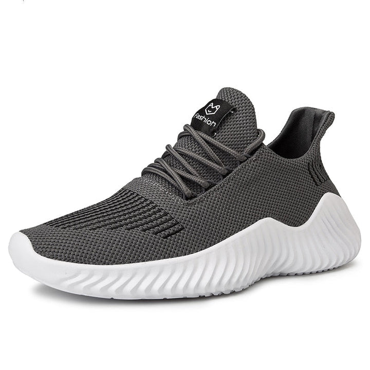 Breathable men's running sneakers with mesh upper – Niko-Black-6-The Livary