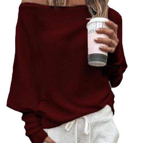 Trendy Knitted Off-Shoulder Women's Sweater - Sophie-Red-S-The Livary