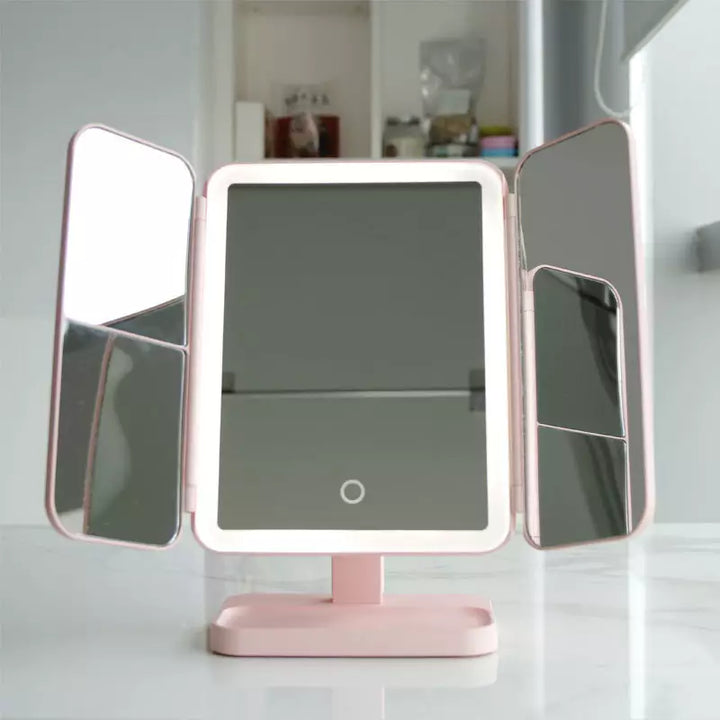 LED Make-up Mirror with Triple Lighting - Clara-White-The Livary