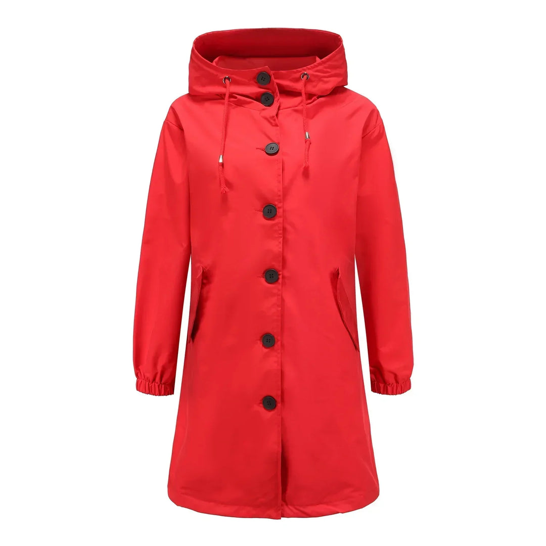Stylish Windproof Trench Coat - Livia-Red-S-The Livary