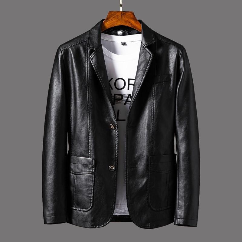 Men's Leather Blazer – Leonardo-Black-S-The Livary