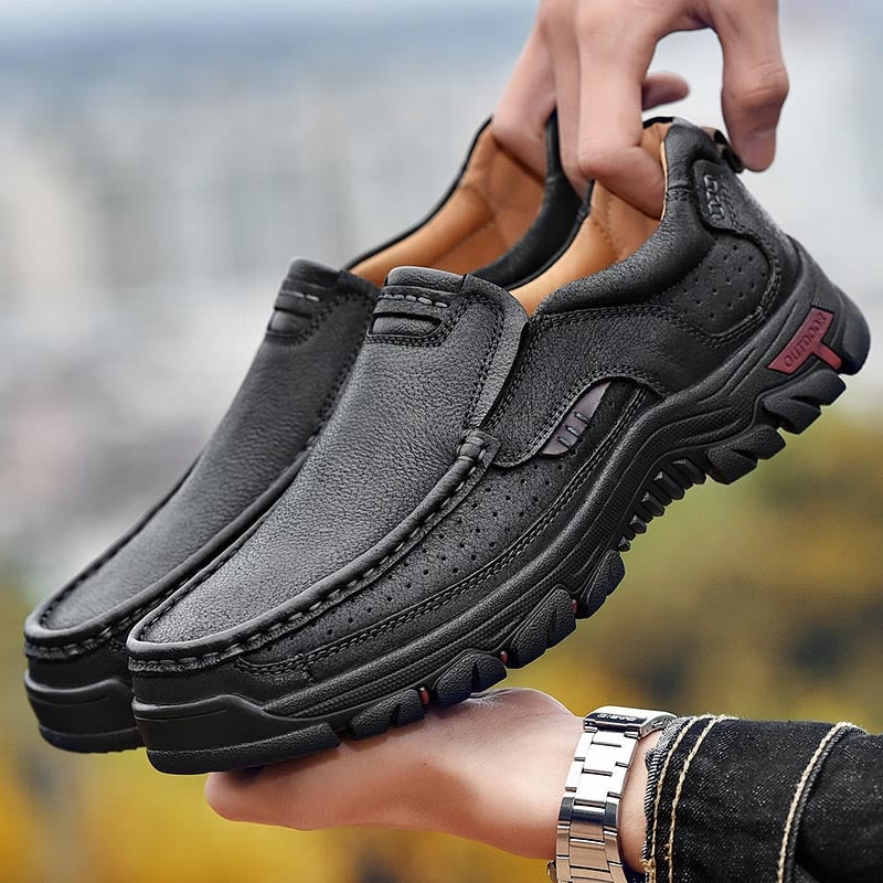 Orthopaedic Men's Walking Shoes – Erik-Black-6-The Livary