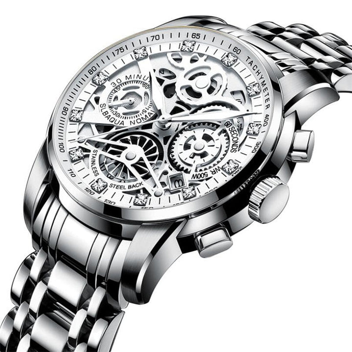 Skeleton Men's Watch - Eclipse-Silver-The Livary