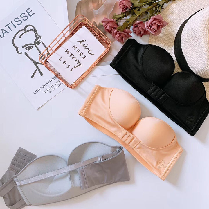 Strapless push-up bra with lifting effect – buy 1, get 1 free – Elina-Beige-10-A-The Livary