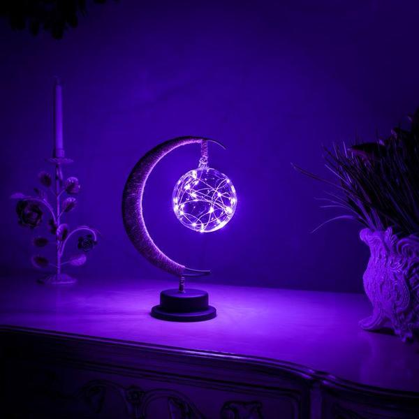 Enchanting Ambient Moonlight Lamp - LunaGlow-Soothing Purple-The Livary