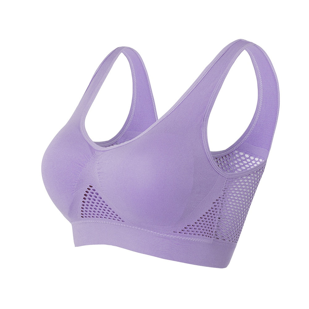 Breathable Mesh Sports Bra – Sofia-Purple-S-The Livary