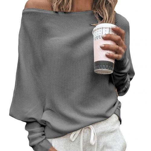 Trendy Knitted Off-Shoulder Women's Sweater - Sophie-Grey-S-The Livary