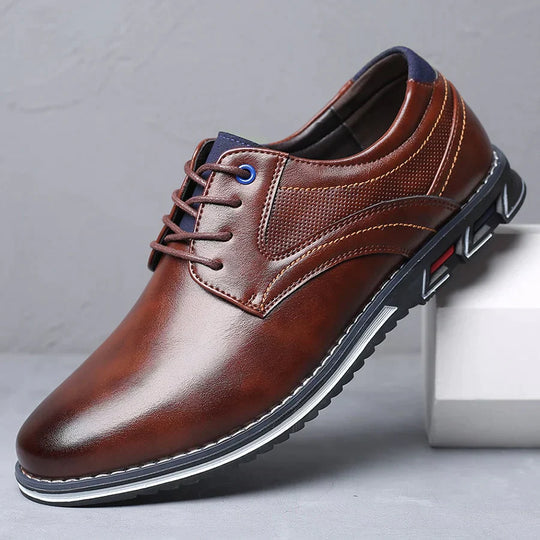 Orthopaedic Leather Men's Shoes – Finn-Brown-7-The Livary