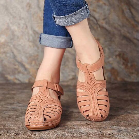 Learning Orthopedic Ladies Sandals – Elin-Purple-4.5-The Livary