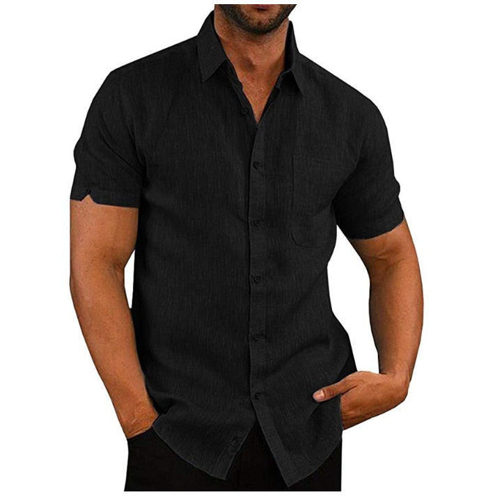 Comfortable & Stylish Breathable Men's Polo Shirt with Button Placket – Narek-Black-M-The Livary