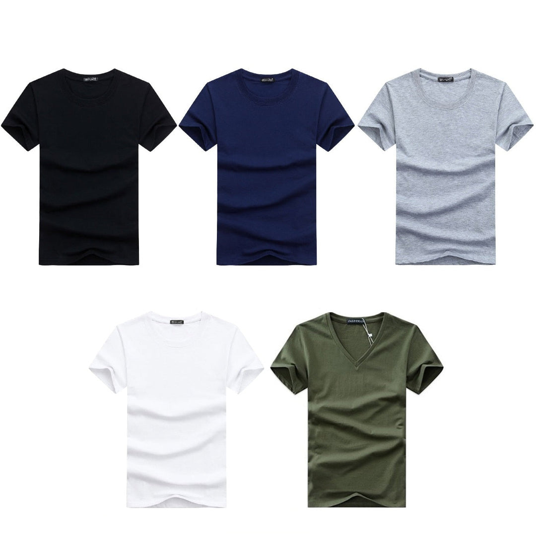 Slim Fit V-Neck T-Shirt for Men 1+1 FREE – Comfortable & Suitable for Everyday Use – Jonas-Black-S-The Livary
