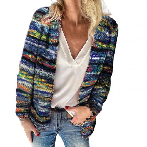 Stylish Ladies Rainbow Cardigan - Eliza-Blue-S-The Livary