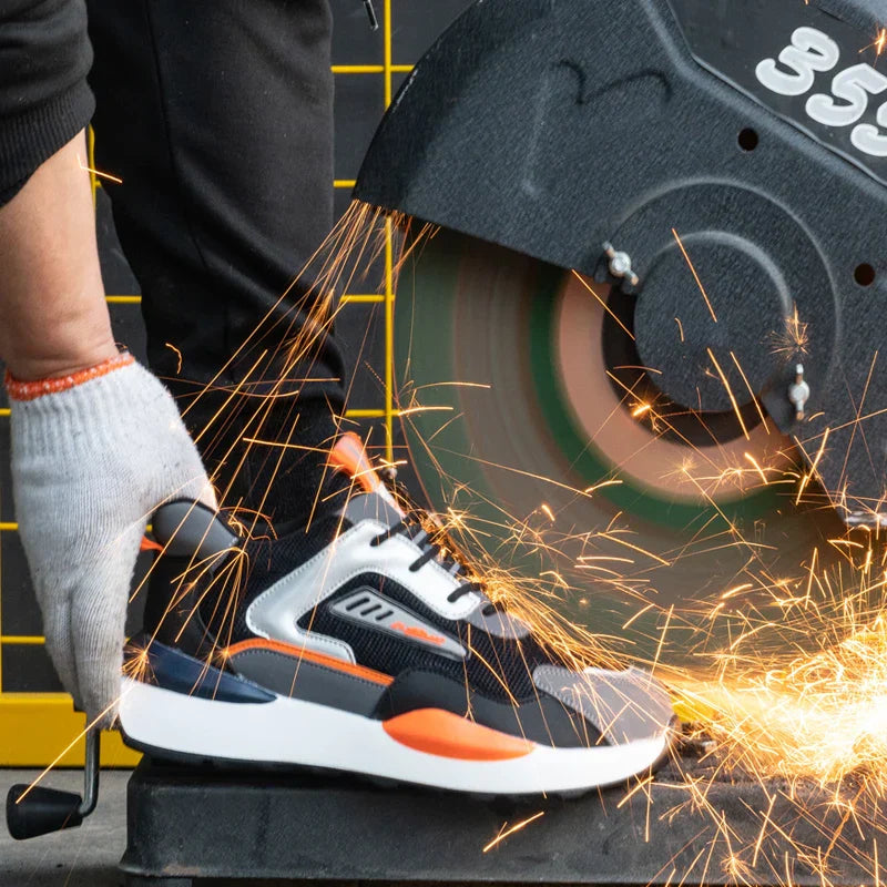 Sports Safety Shoes - FlexGuard-Grey-3.5-The Livary