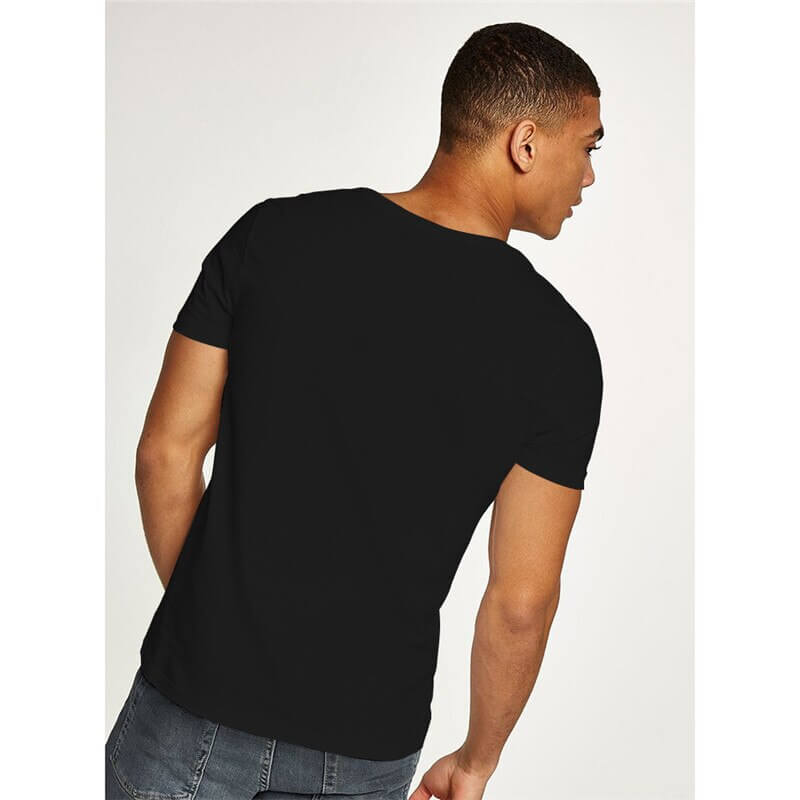 Casual & Figure-hugging Men's V-neck T-shirt – Jonas-Black-S-The Livary