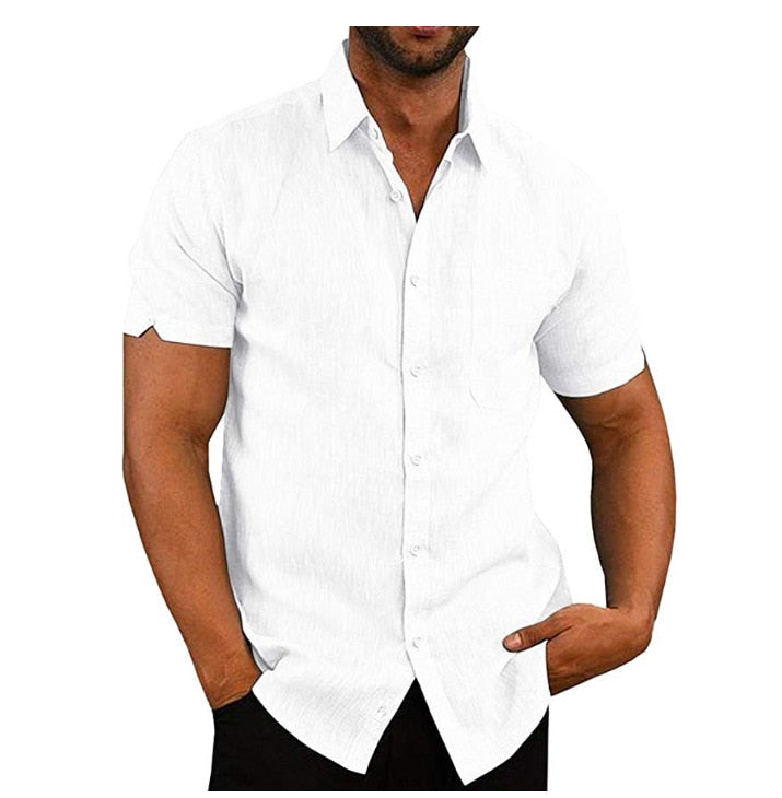 Comfortable & Stylish Breathable Men's Polo Shirt with Button Placket – Narek-White-M-The Livary