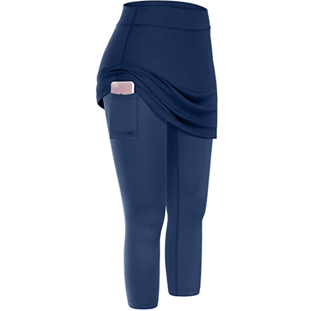 Rock leggings with practical side pockets – Mireille-Dark blue-S-The Livary