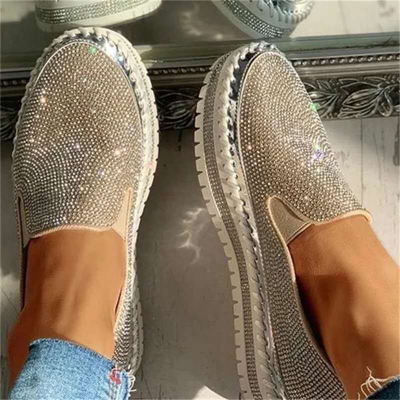 Sparkling ladies' loafers with comfort sole – Teyla-Black-3-The Livary