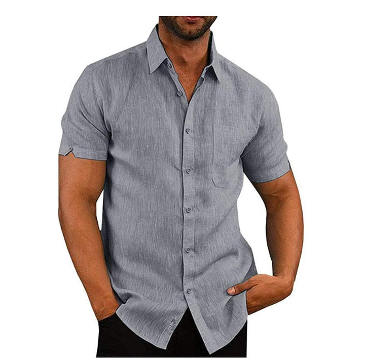 Comfortable & Stylish Breathable Men's Polo Shirt with Button Placket – Narek-Grey-M-The Livary