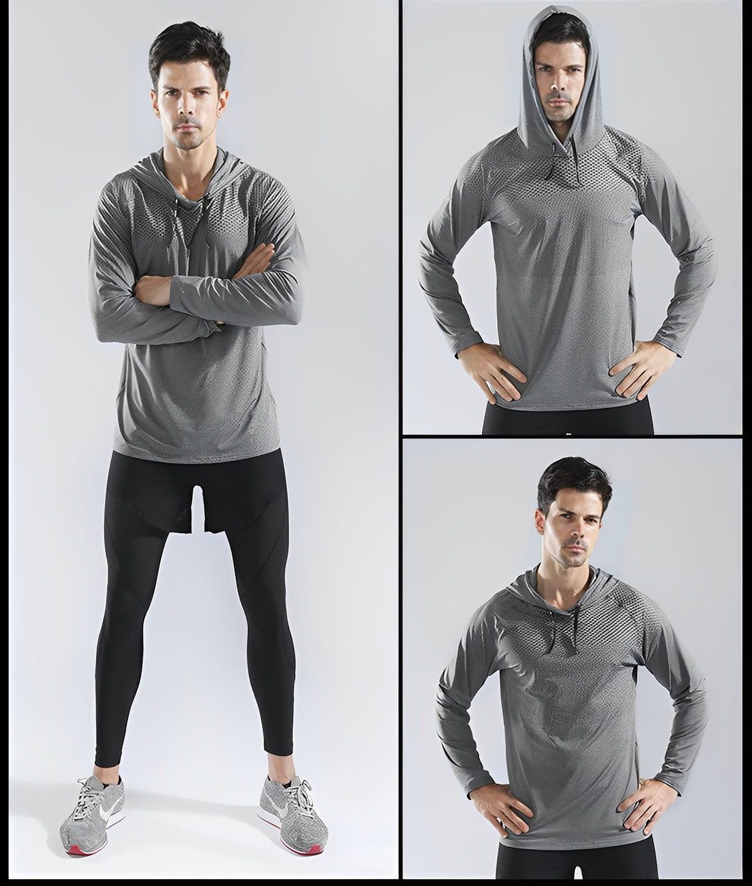 Stylish and Comfortable Fitness Hoodie - Niko-Grey-S-The Livary