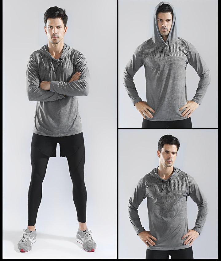 Stylish and Comfortable Fitness Hoodie - Niko-Grey-S-The Livary