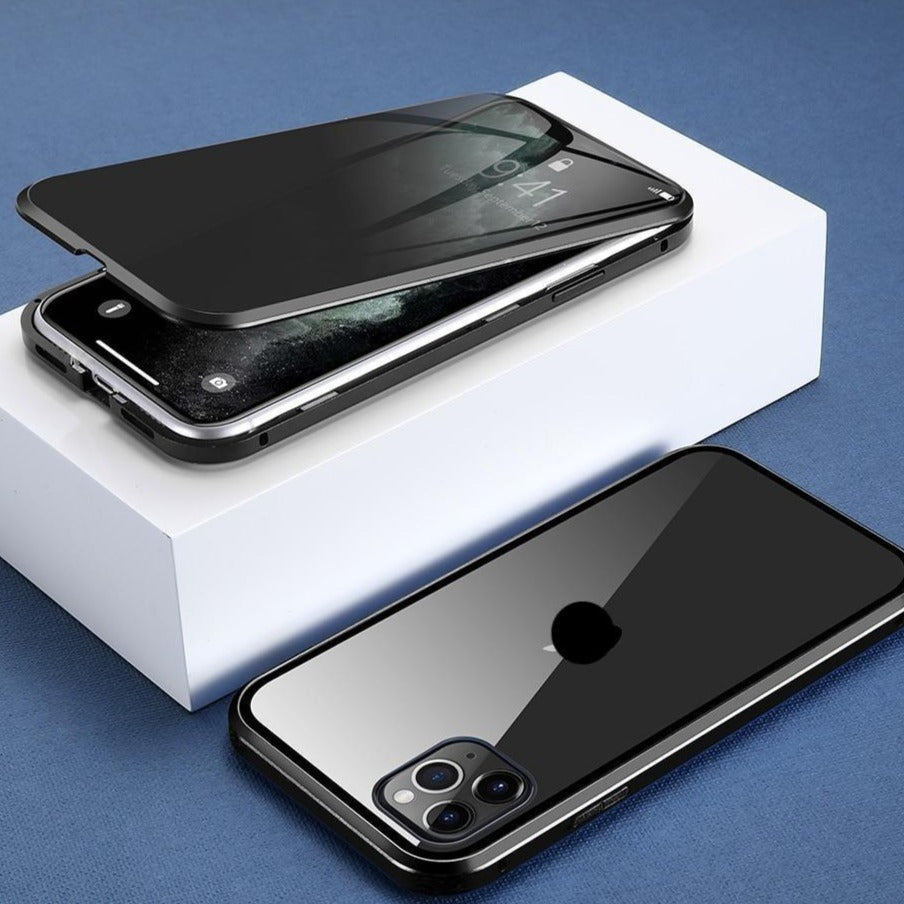 Magnetic iPhone Case with Privacy Protection - PrivaGuard-Black-iPhone XS Max-The Livary