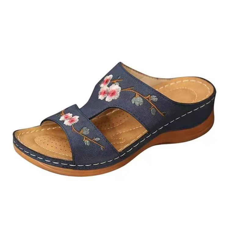 Orthopaedic flower sandals for women – Florina-Beige-2.5-The Livary