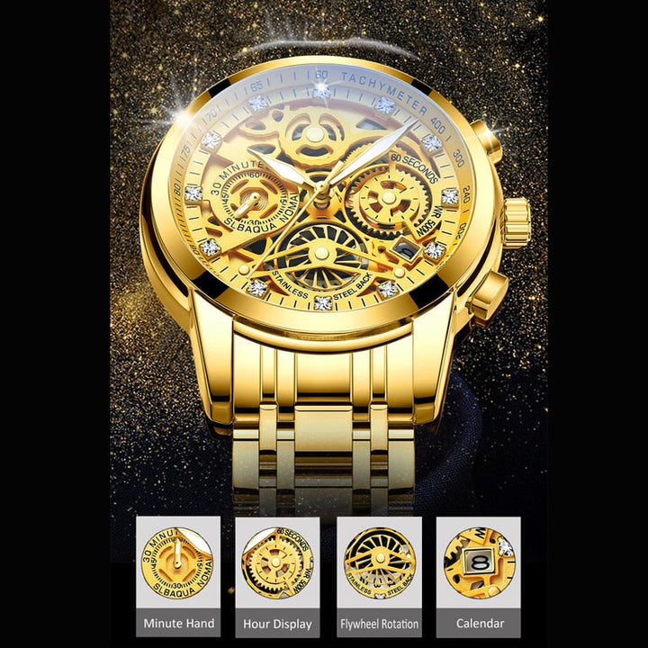 Skeleton Men's Watch - Eclipse-Silver-The Livary