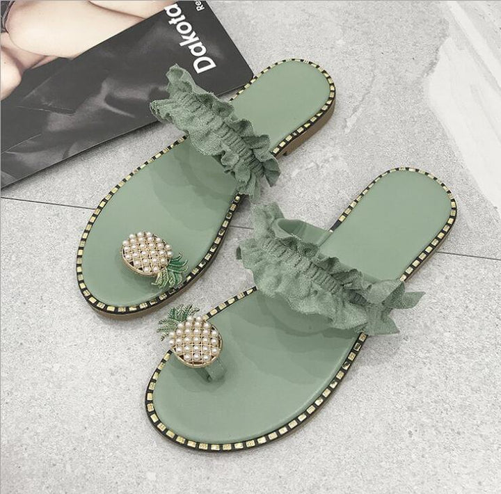 Trendy summer shoes with comfort sole – Lina-Green-2.5-The Livary