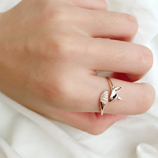 Rosé Silver Fox Ring - Finn (1+1 FREE)-5-The Livary