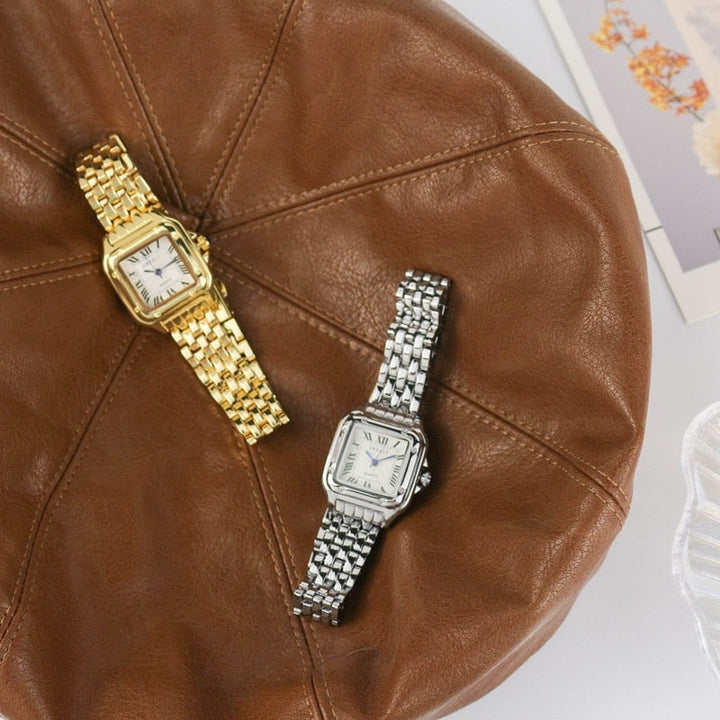Stylish Square Women's Watch - Arlette-Gold-The Livary