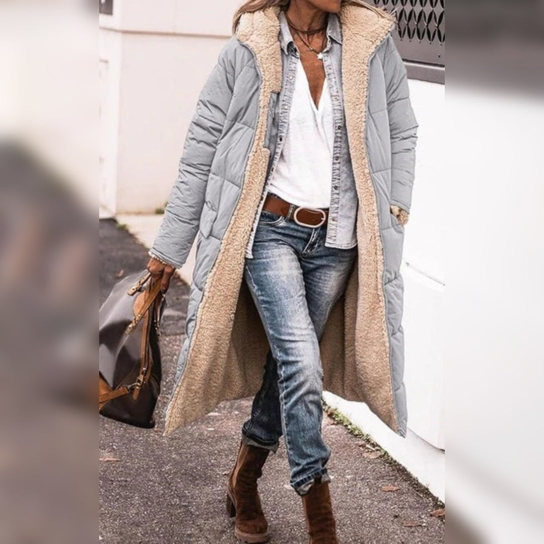Long Ladies Winter Coat - Nova-Grey-S-The Livary