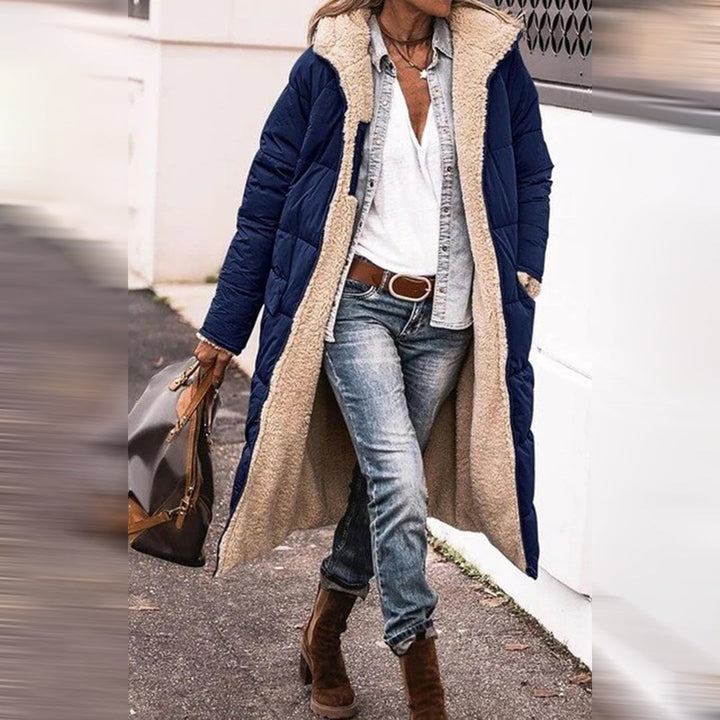 Long Ladies Winter Coat - Nova-Dark blue-S-The Livary