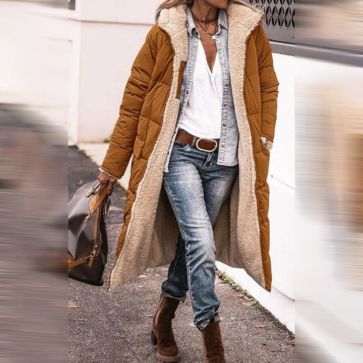 Long Ladies Winter Coat - Nova-Coffee-S-The Livary
