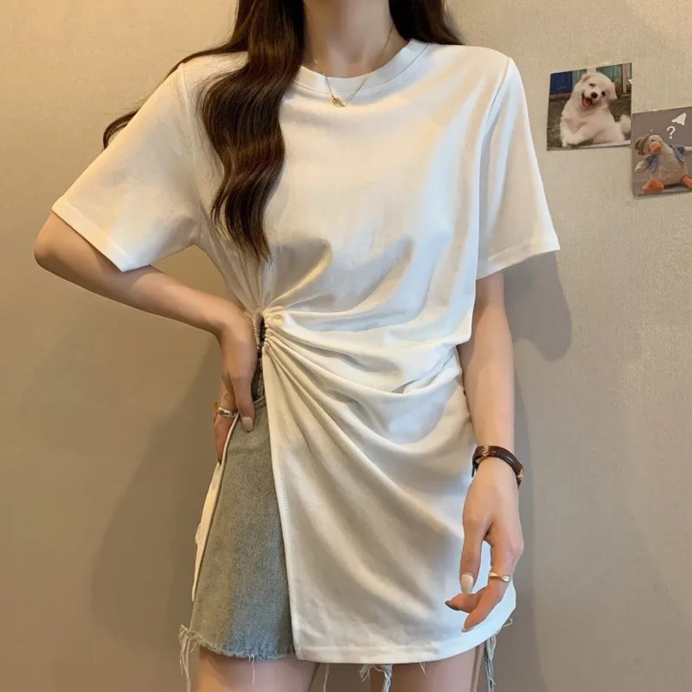 Asymmetrical Top for Women - Sienna-White-XS-The Livary