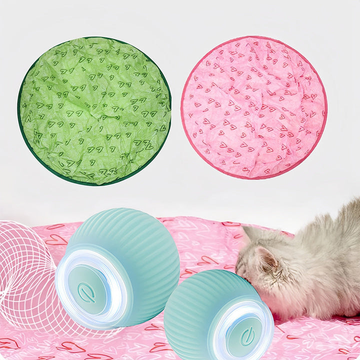 Interactive Moving Toy for Cats – WhiskRoll-Pink-The Livary