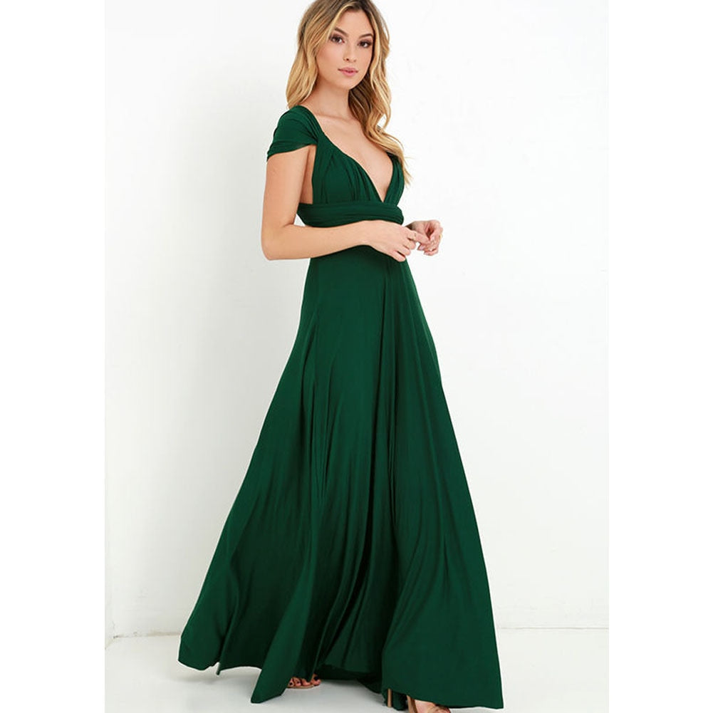 Long Dress with Multiple Styles for Different Looks - Eva-Green-S-The Livary