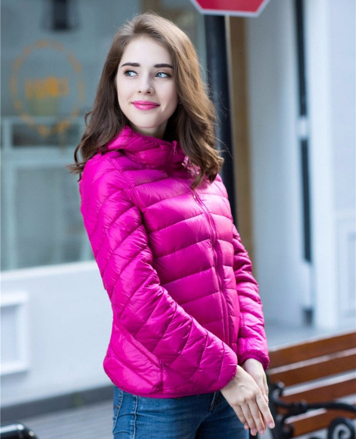 Stylish Reversible Women's Down Jacket - Aurora-Blue-S-The Livary