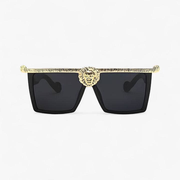 Retro sunglasses with lion style – Ferrox-Gold-The Livary