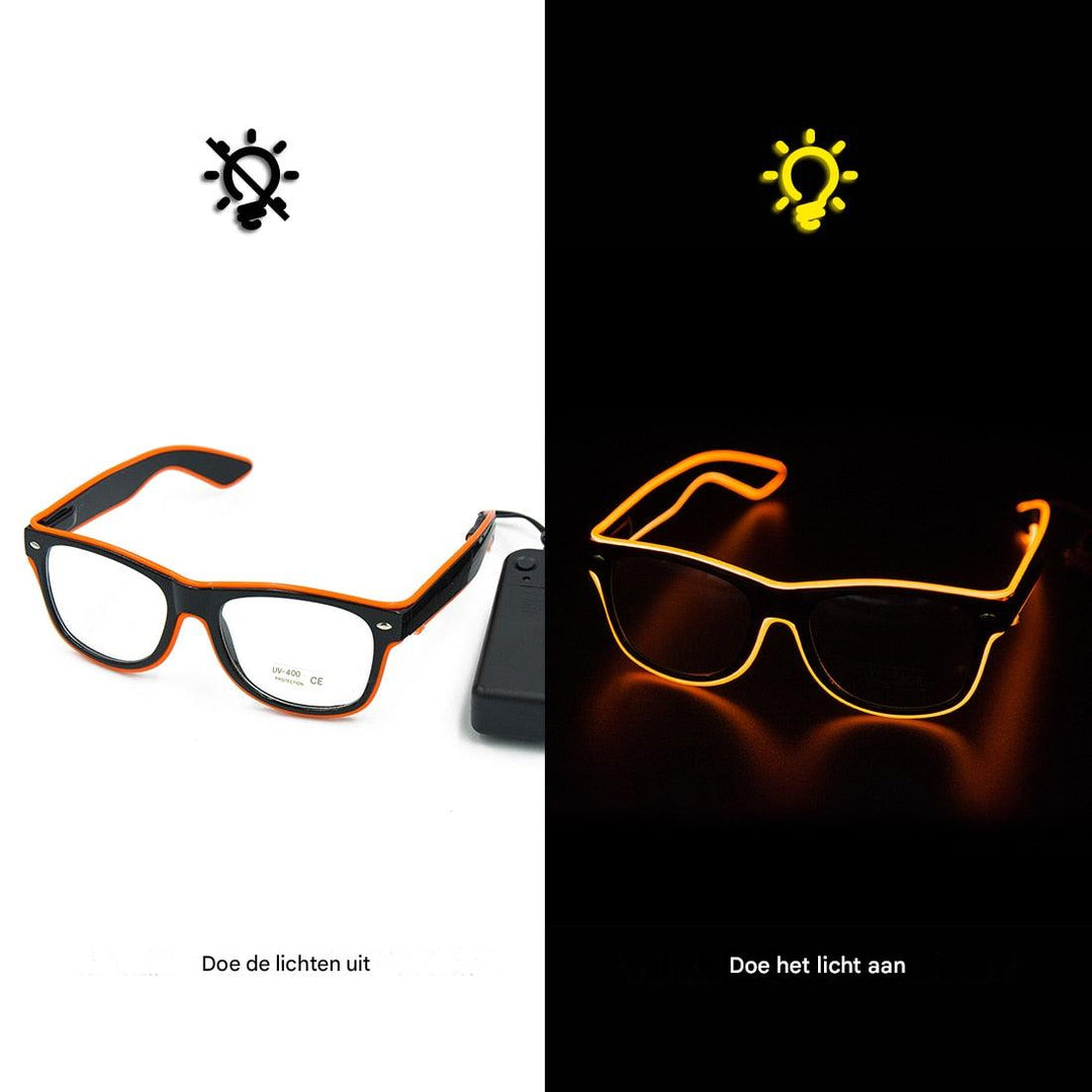 Glowing Neon Glasses - LumaGlow-Orange-The Livary