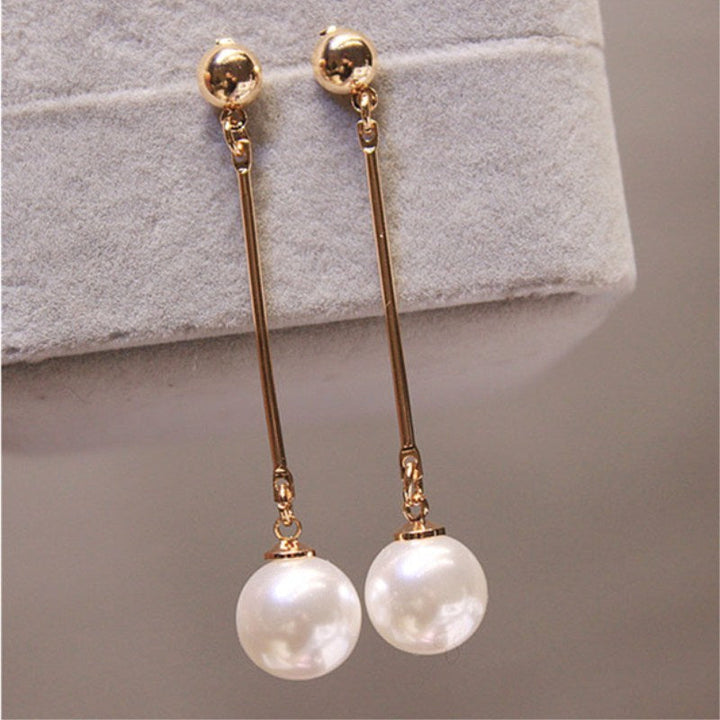 Pearl hoop earrings in Luxury Design - Selena-The Livary